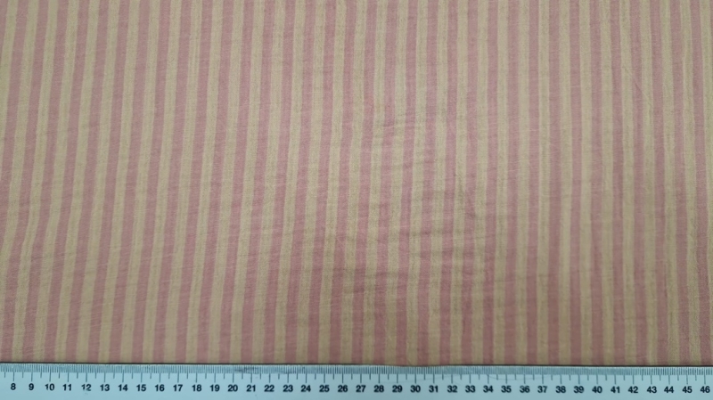 Baumwoll Musselin Doubleface streifen apricot-rosa